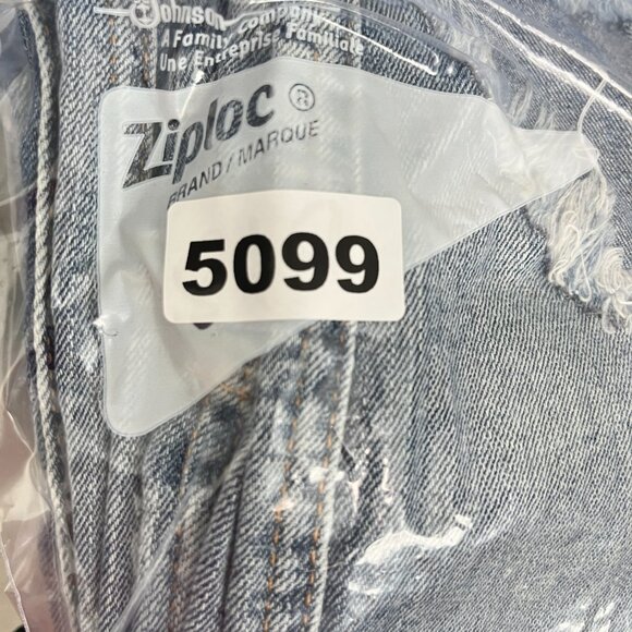 7 For All Mankind Size 28 Blue Distressed Raw Hem Ankle Jeans - Picture 11 of 11